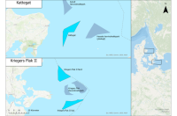 Illustration: Planning area for Kattegat and Kriegers Flak II offshore wind farms