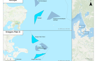 Illustration: Planning area for Kattegat and Kriegers Flak II offshore wind farms