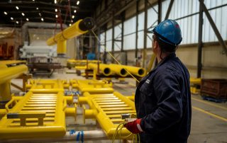 Production of steel structures for transition elements for the foundations of the Baltic Power farm in Niemodlin, Opolskie Voivodeship; Source: Baltic Wind