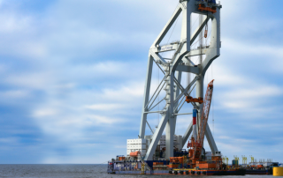 First foundation of the Baltic Power offshore wind farm installed by the Svanen floating crane