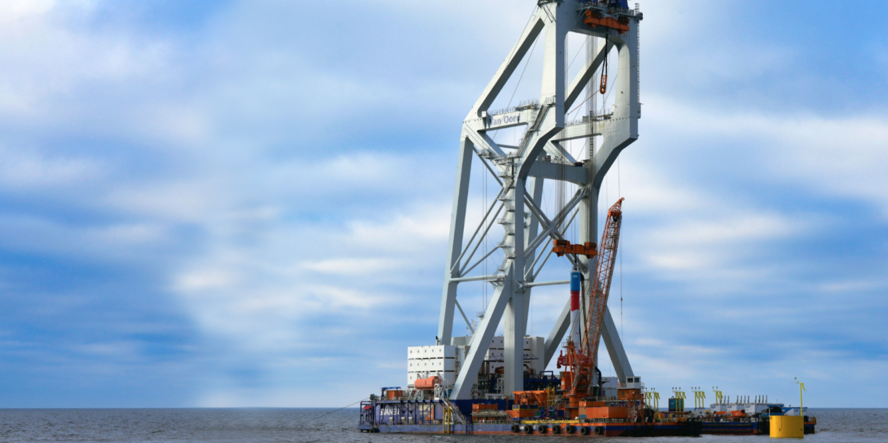 First foundation of the Baltic Power offshore wind farm installed by the Svanen floating crane