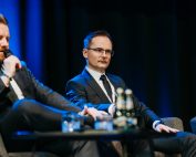 PGE Baltica CEO Bartosz Fedurek and Engineering Associate Director at Ocean WindS Marek Świerżyński at the Baltic Sea Offshore Wind Energy Summit's panel discussion titled "Ports of Power: Enabling Offshore Installation and Maintenance"