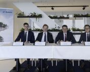 From the left: Michael Prutsch (Skyborn - Gennaker Project Director), Patrick Lammers (Skyborn - CEO), Marc Becker (Siemens Gamesa – Senior Vice President for Offshore) and Mogens Jakobsen (Siemens Gamesa – Head of Sales).