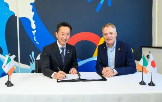 Hugh Kelly, Co-Founder & CEO Simply Blue Group and Toru Kuwahara, Executive Vice President, and General Manager of Global EX Division of Kansai Electric Power Co., Inc. (KEPCO)