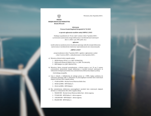 Historyczne rozstrzygnięcie aukcji offshore w Polsce. Trzy projekty z gwarantowanym wsparciem