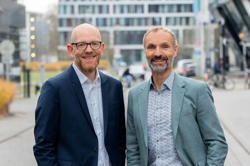 Matthias Brandt (right) hands over the management board of Deutsche Windtechnik to Ronny Meyer at the turn of the year. (Source: Deutsche Windtechnik)