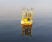 © Fraunhofer IWES/Loïs Legendre
The Fraunhofer IWES Stage 3+ Wind Lidar Bouy on site in Liivi Bay