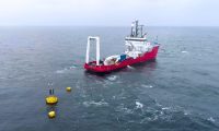 Measurement buoy deployment process, fot. MEWO S.A.