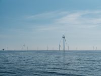 Baltic Power offshore wind farm under construction in the Polish Baltic Sea